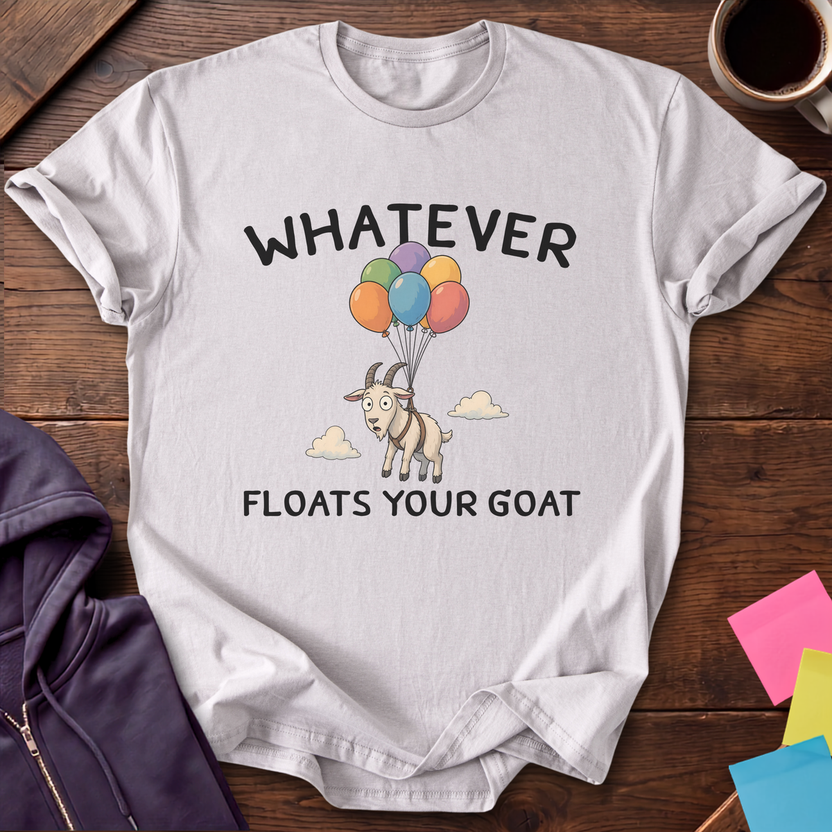 Floats Your Goat T-Shirt — Ice Grey