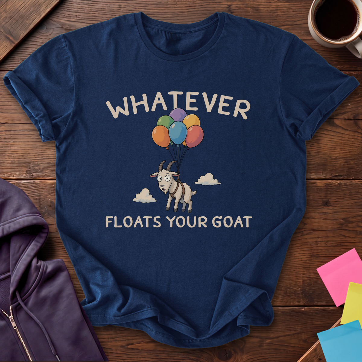 Floats Your Goat T-Shirt — Navy