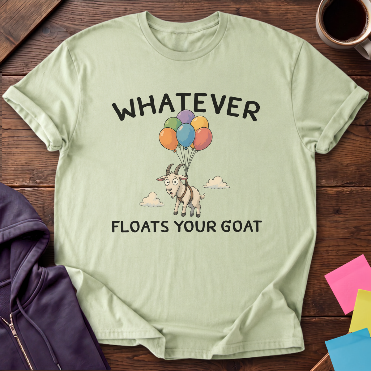 Floats Your Goat T-Shirt — Pistachio