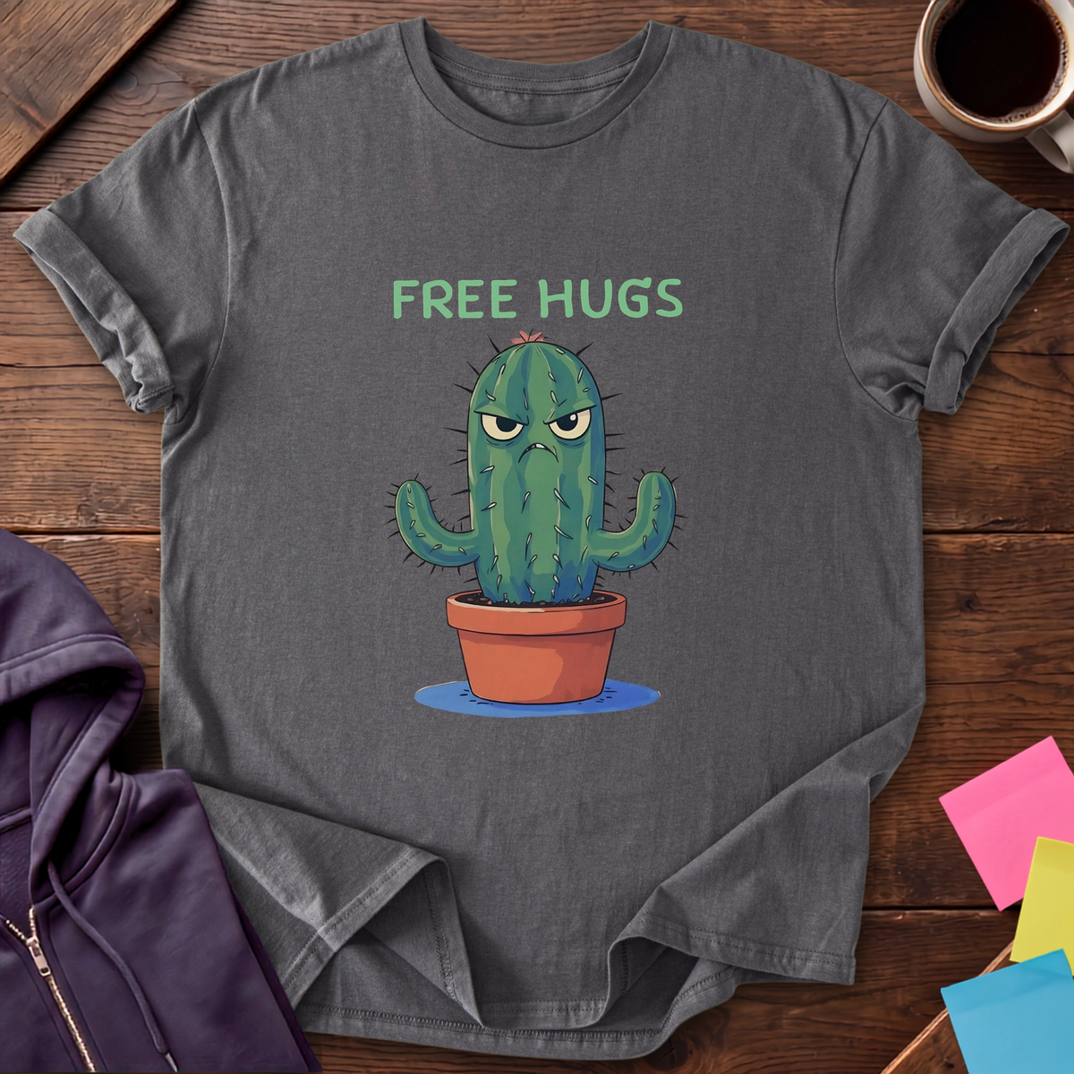 Free Hugs T-Shirt — Charcoal