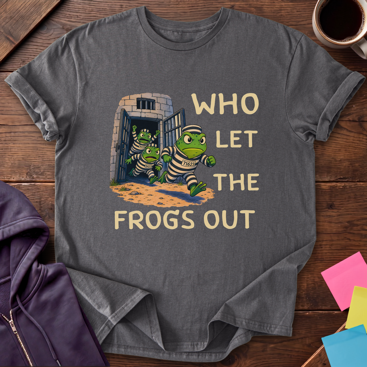 Frogs Out T-Shirt — Charcoal