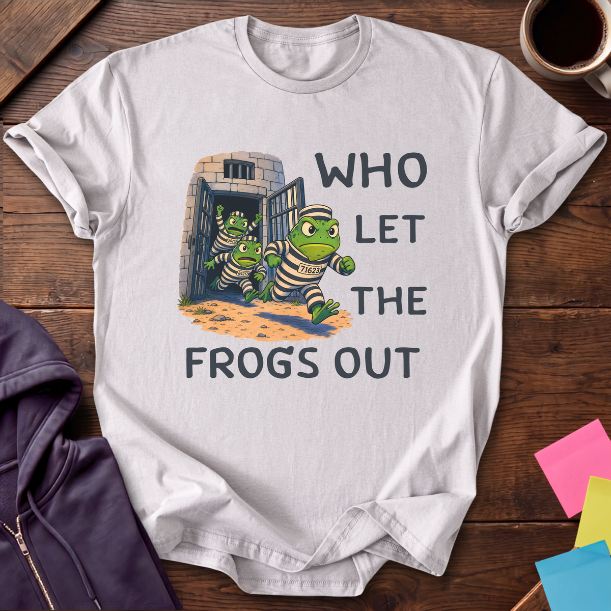 Frogs Out T-Shirt — Ice Grey