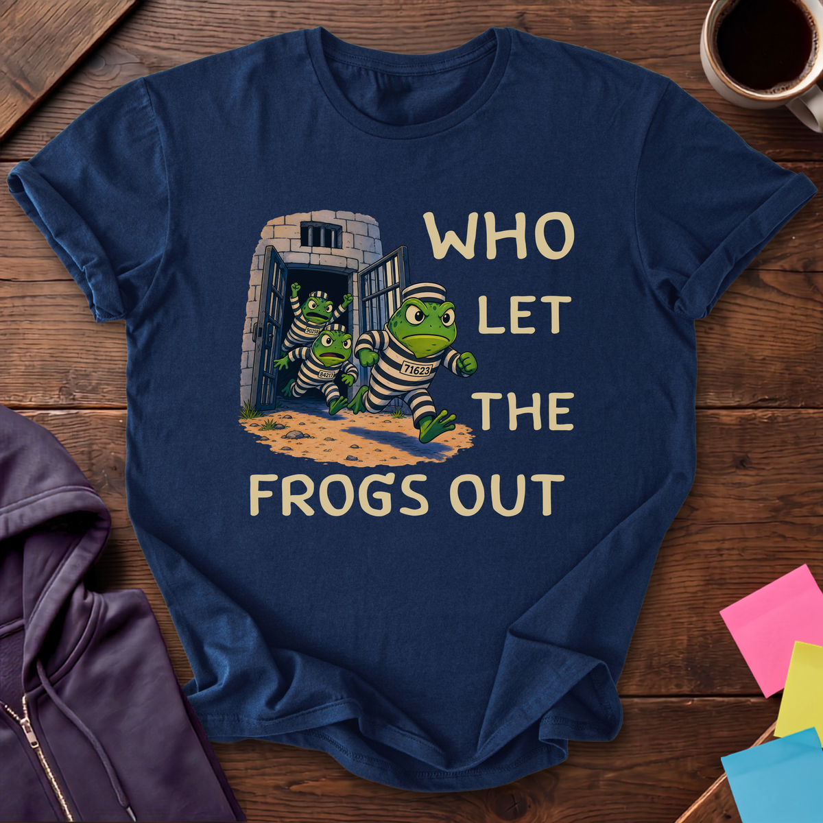 Frogs Out T-Shirt — Navy