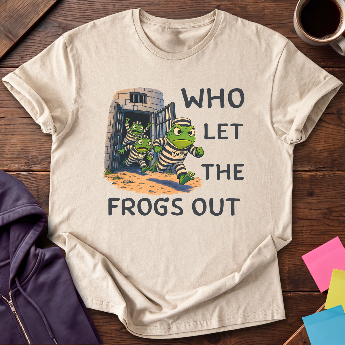 Frogs Out T-Shirt — Sand