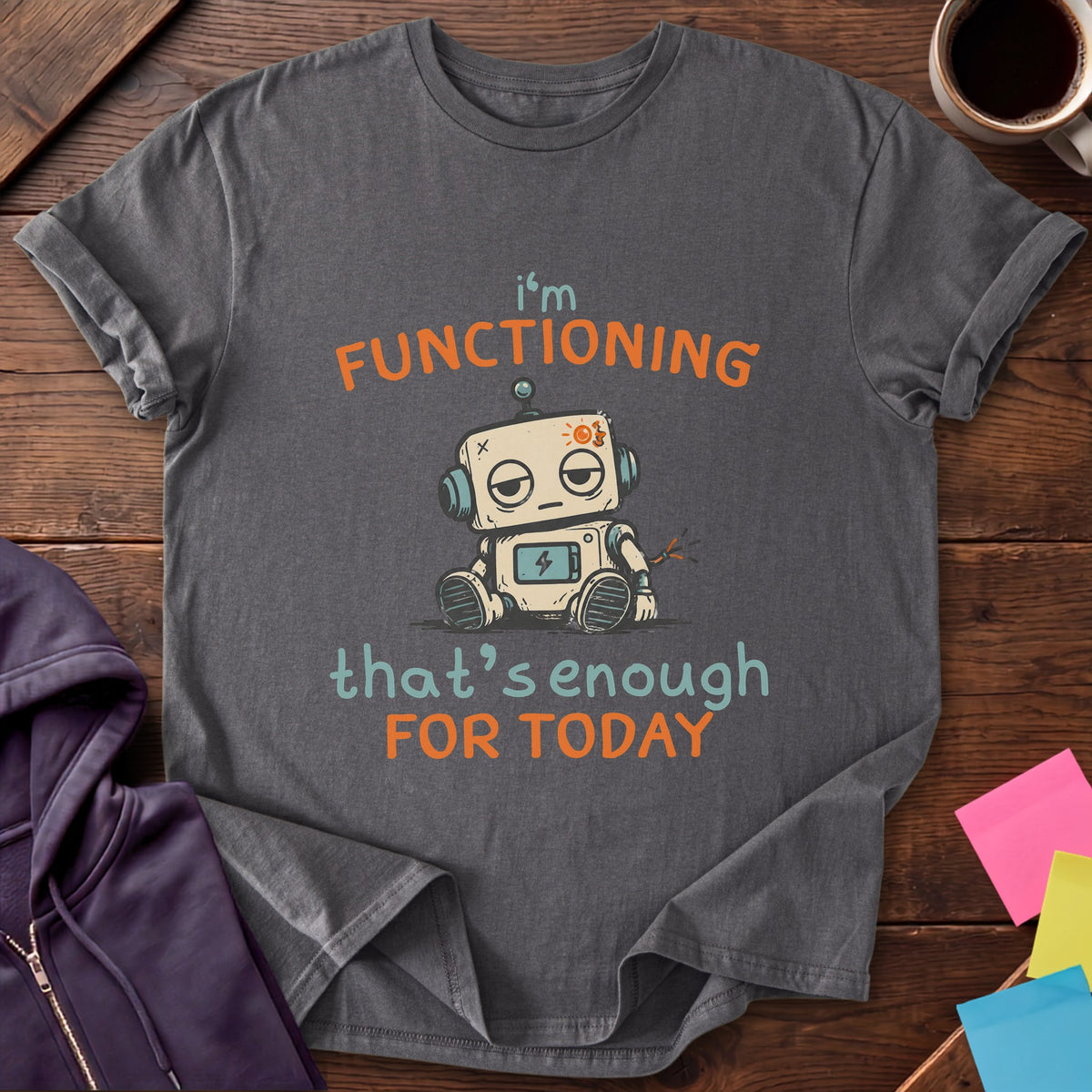 Fully Functioning Robot T-Shirt — Charcoal