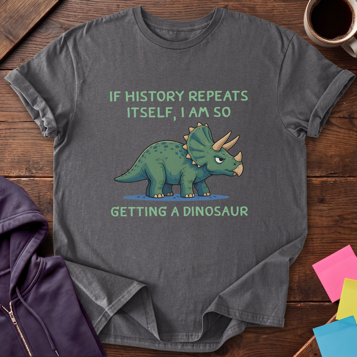 Getting A Dinosaur T-Shirt — Charcoal