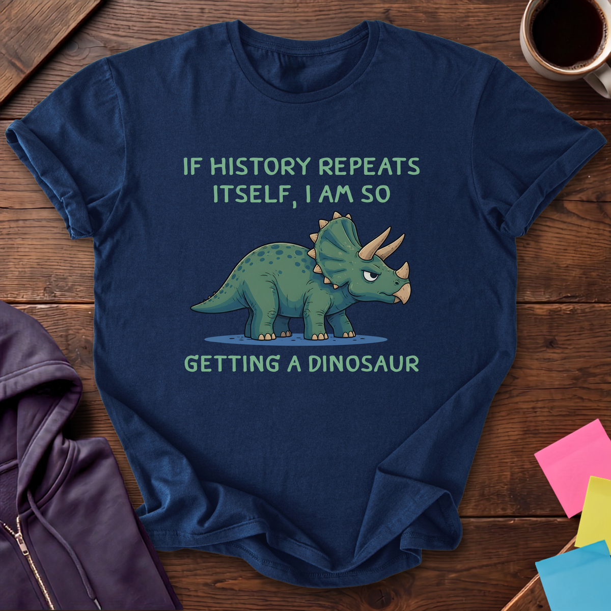 Getting A Dinosaur T-Shirt — Navy