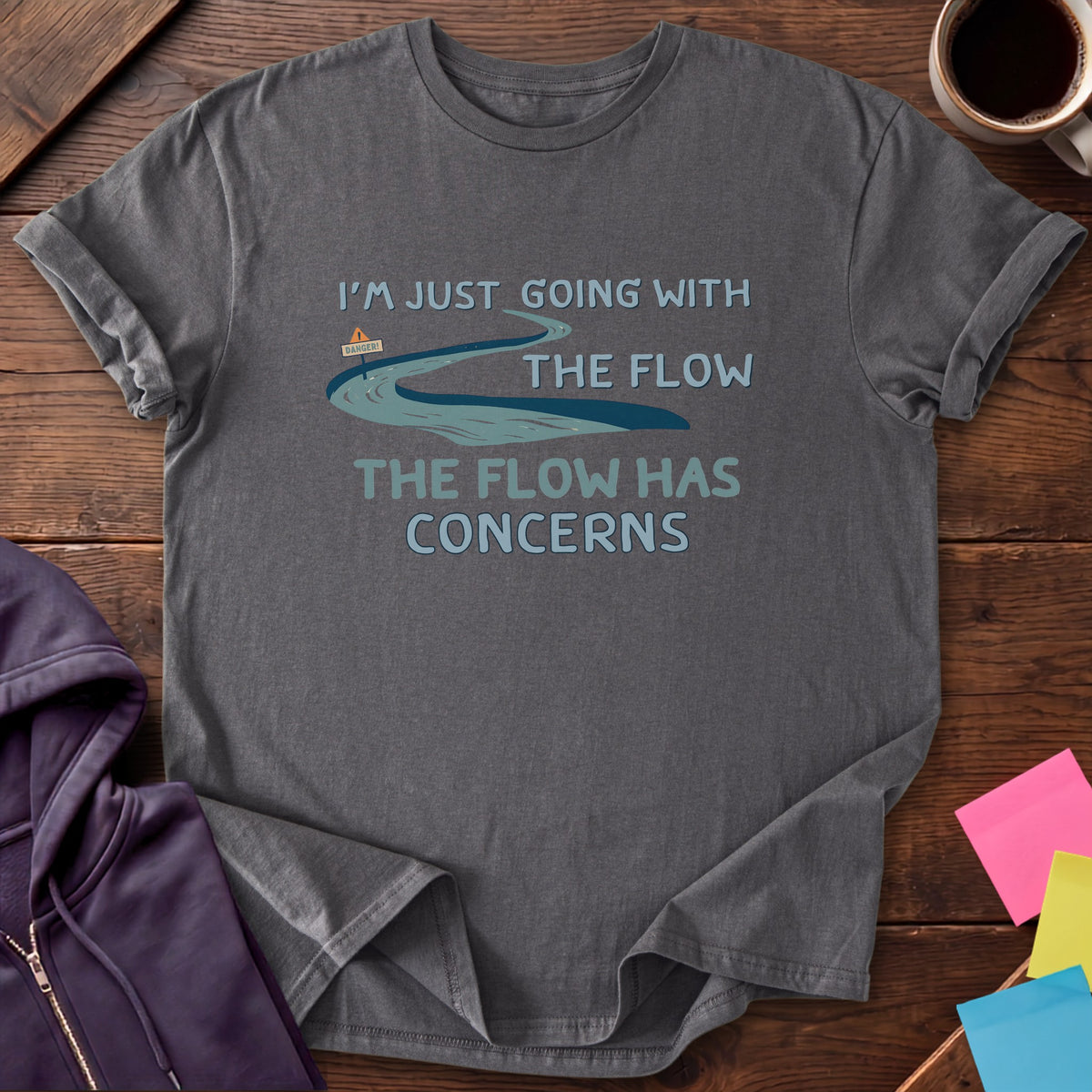 Going With The Flow T-Shirt — Charcoal