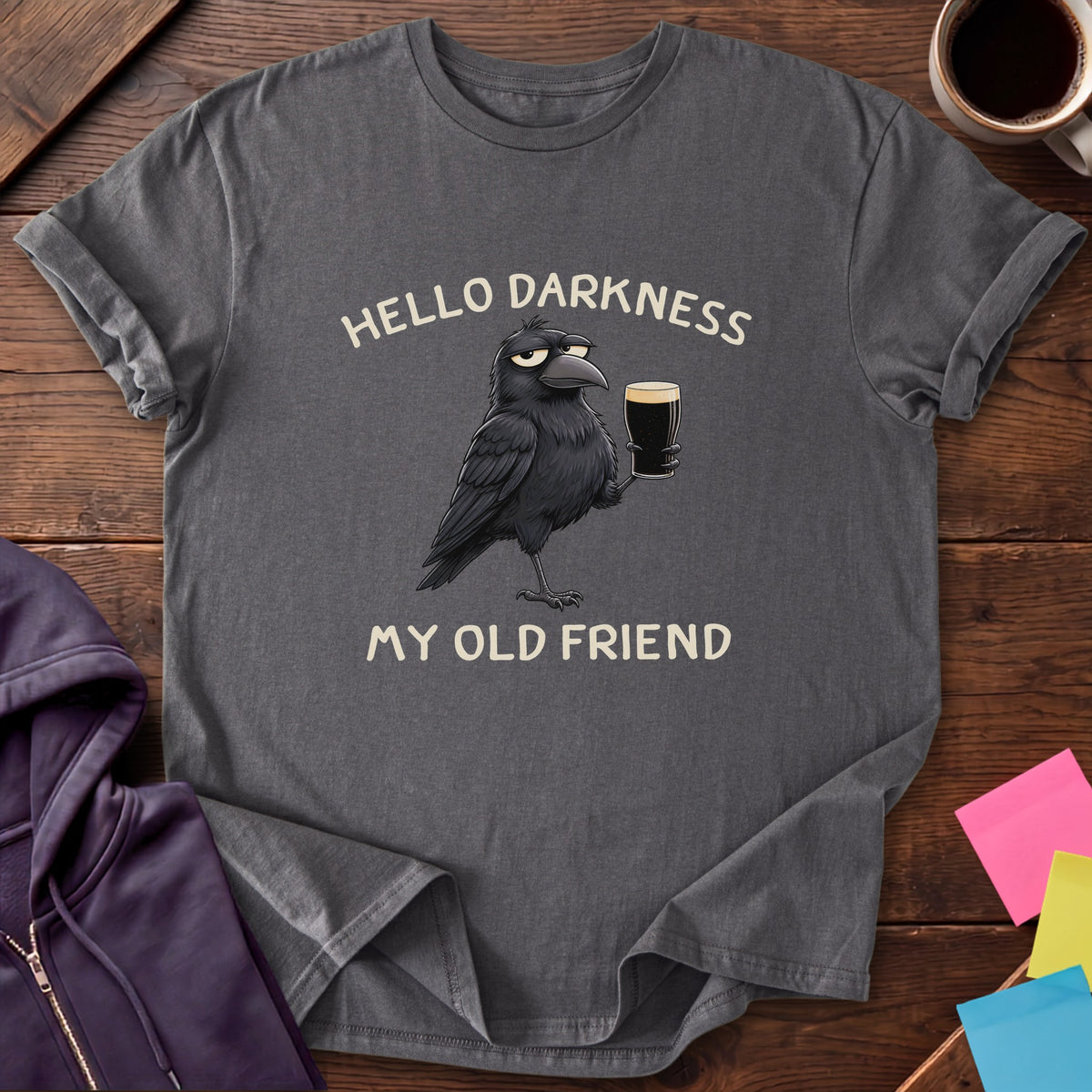 Hello Darkness My Old Friend T-Shirt — Charcoal