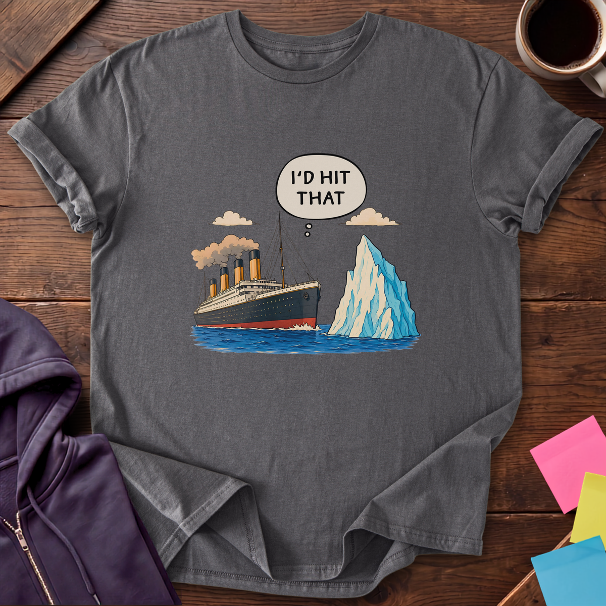 Hit That Iceberg T-Shirt — Charcoal