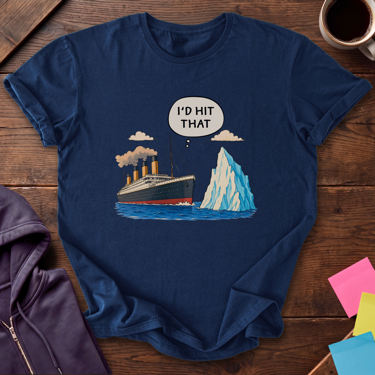 Hit That Iceberg T-Shirt — Navy