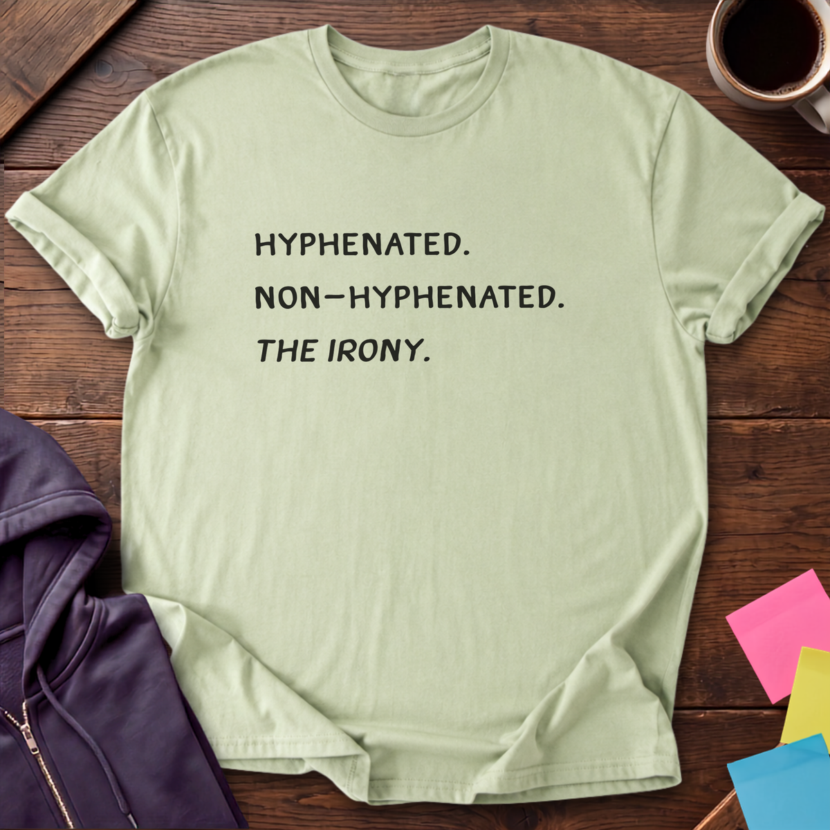 Hyphenated Last Name T-Shirt — Pistachio