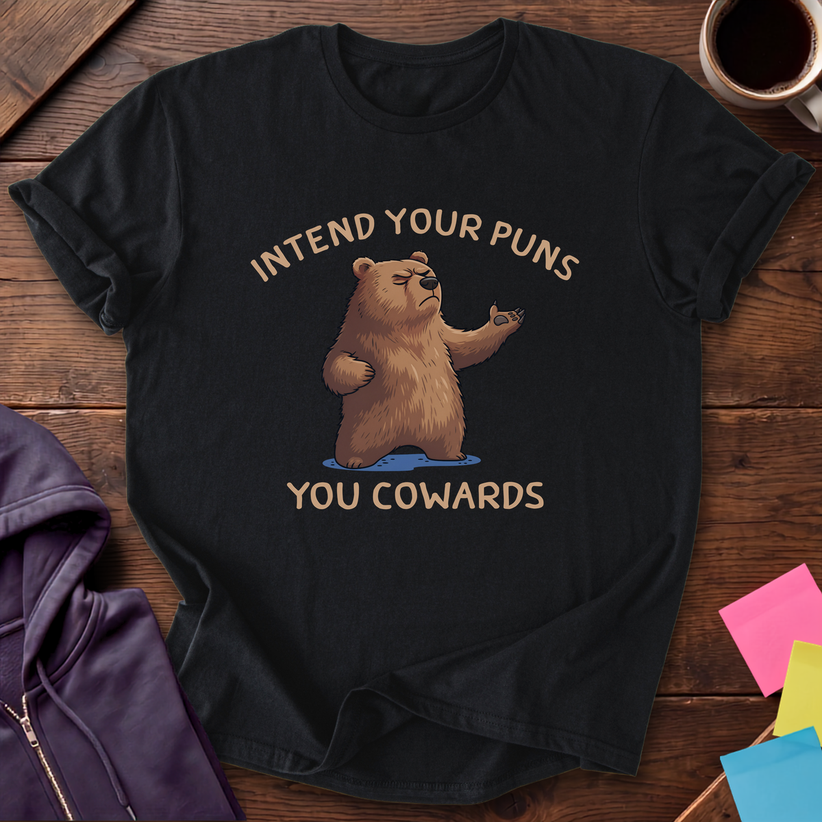 Intend Your Puns T-Shirt — Black