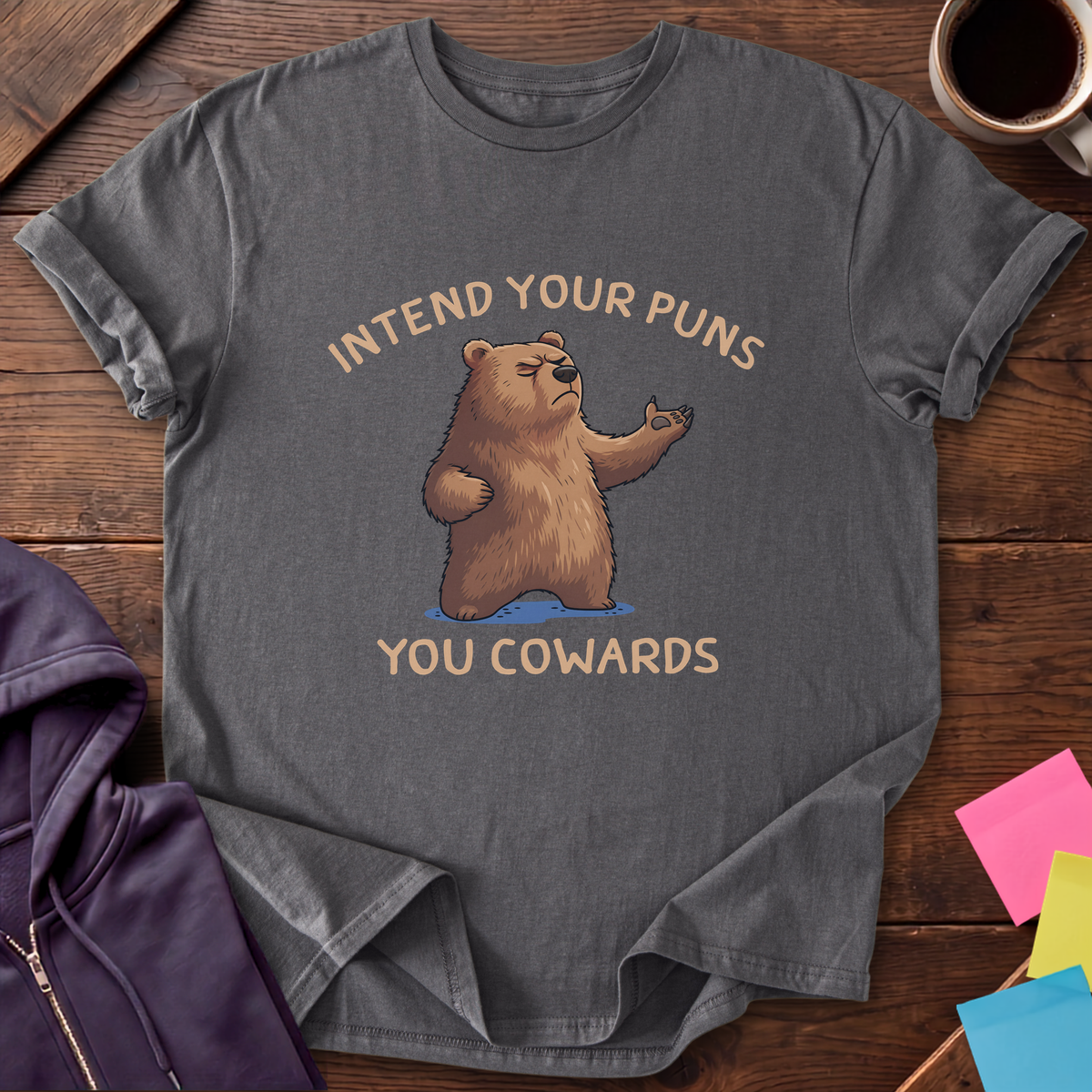 Intend Your Puns T-Shirt — Charcoal