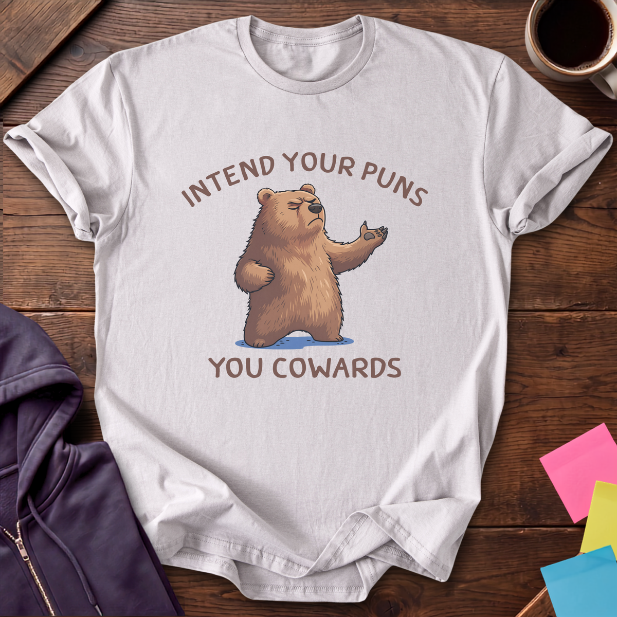 Intend Your Puns T-Shirt — Ice Grey