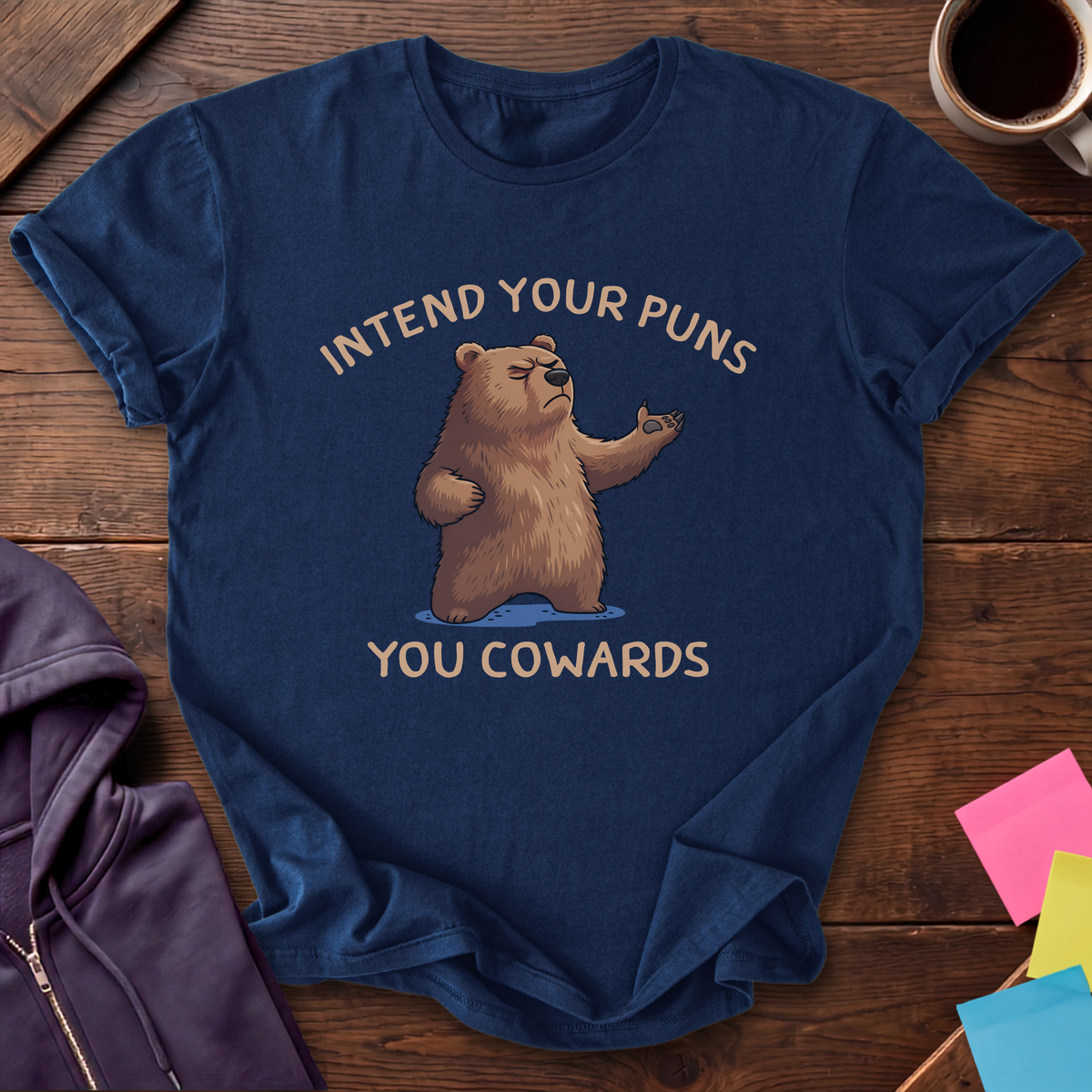 Intend Your Puns T-Shirt — Navy