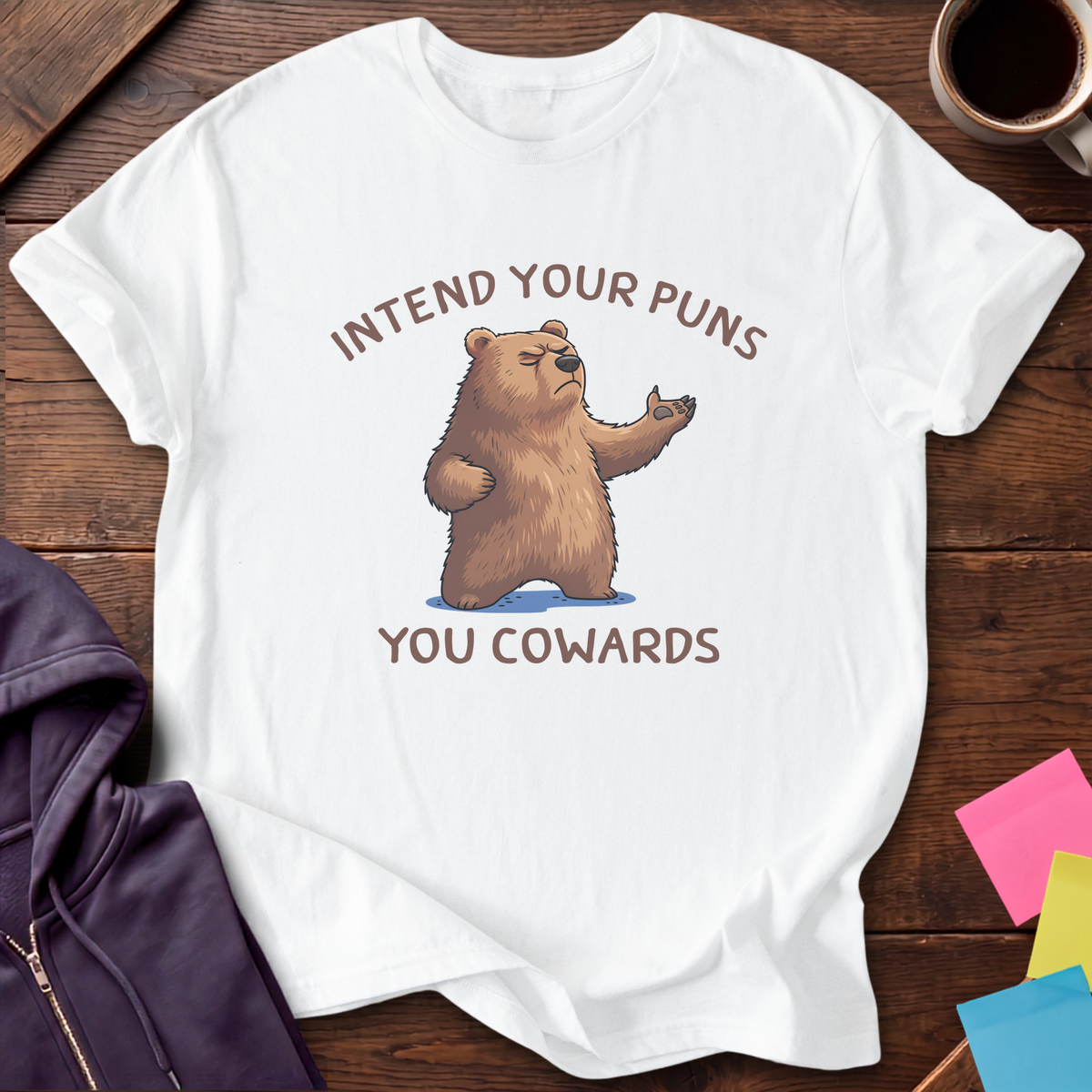 Intend Your Puns T-Shirt — White