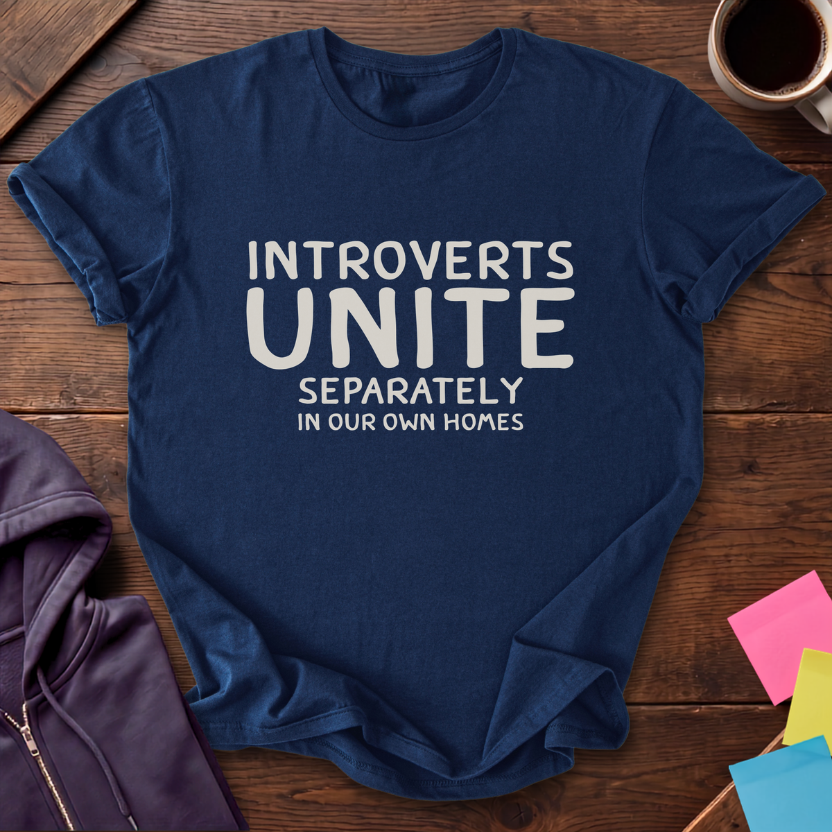 Introverts Unite T-Shirt — Navy