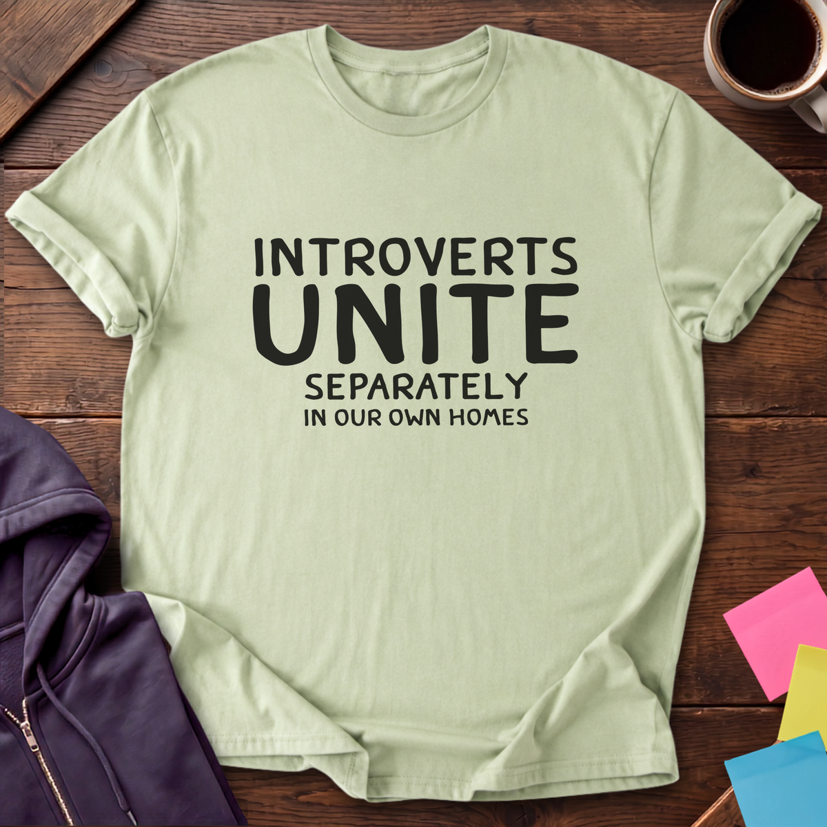Introverts Unite T-Shirt — Pistachio
