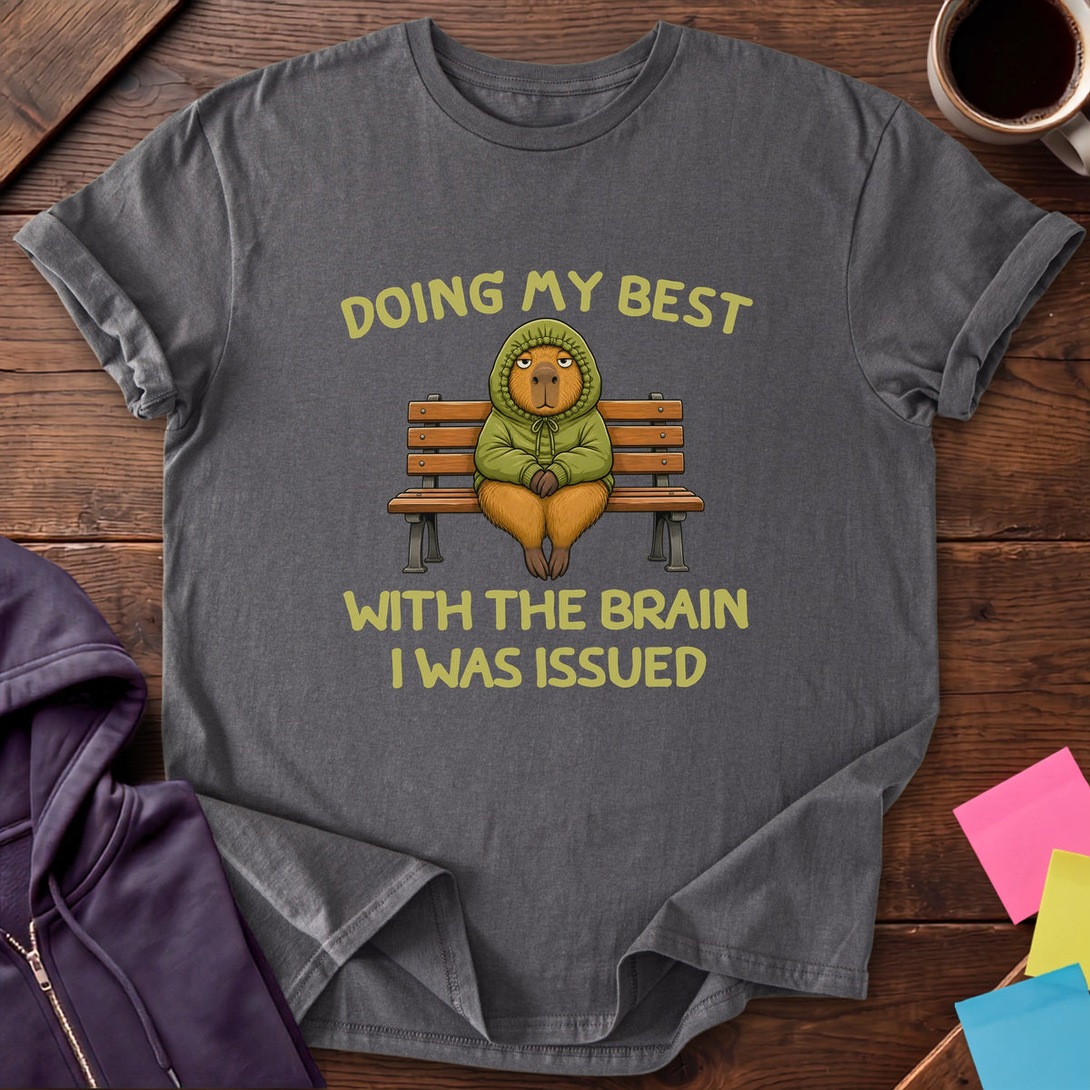 Issued a Capybara Brain T-Shirt — Charcoal