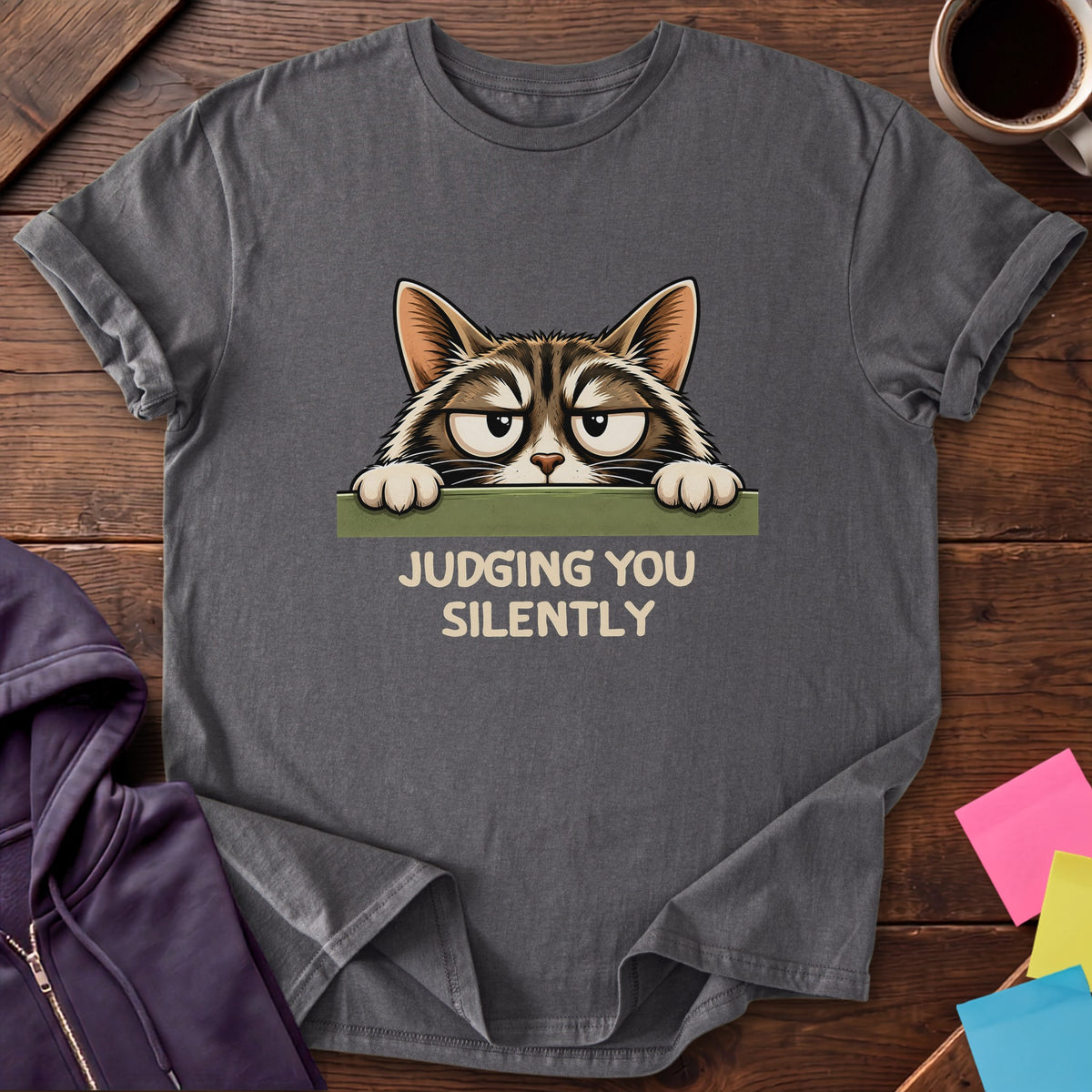 Judging You Silently T-Shirt — Charcoal