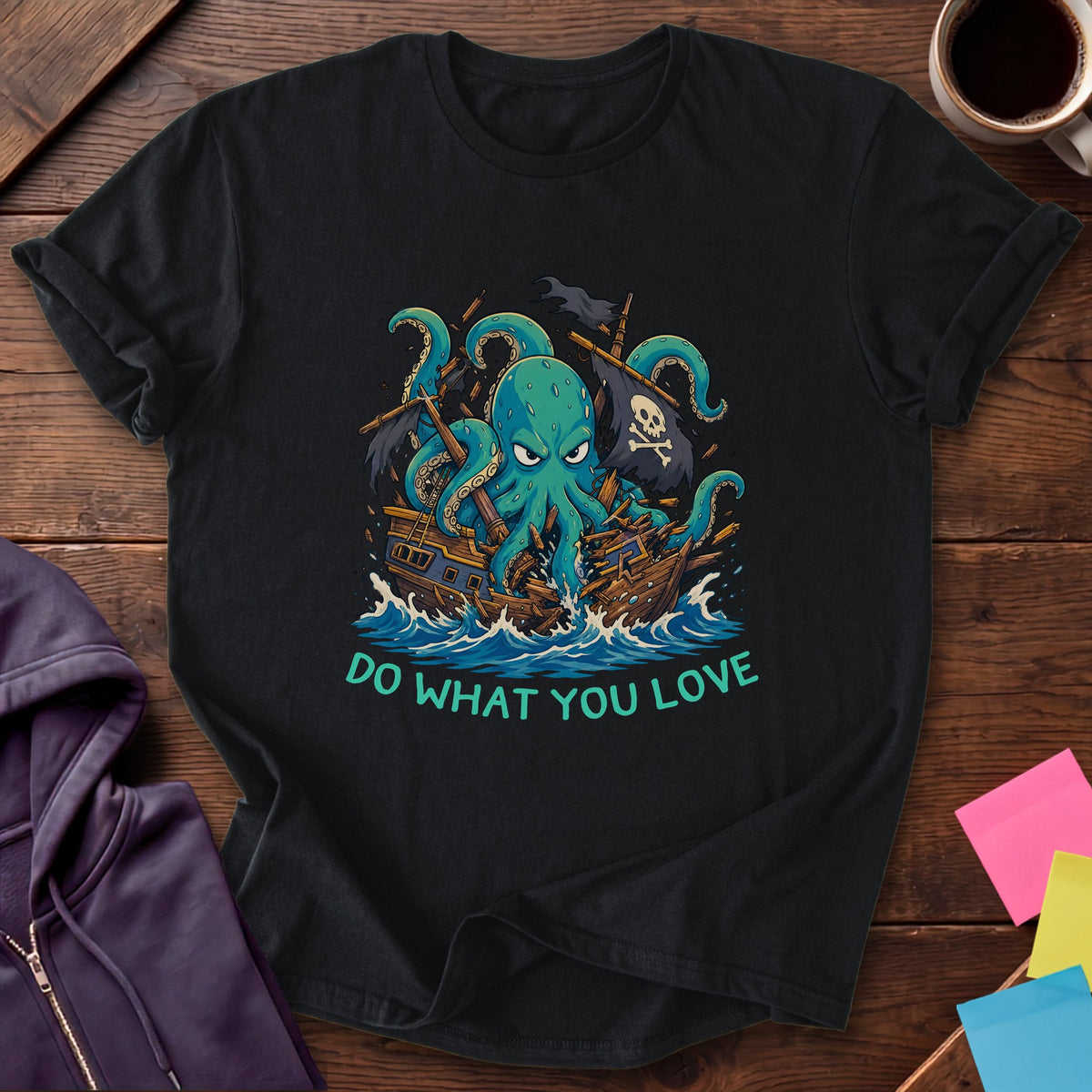 Kraken Do What You Love T-Shirt — Black