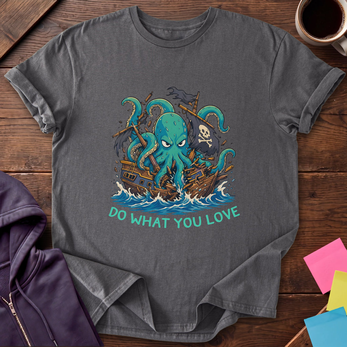 Kraken Do What You Love T-Shirt — Charcoal