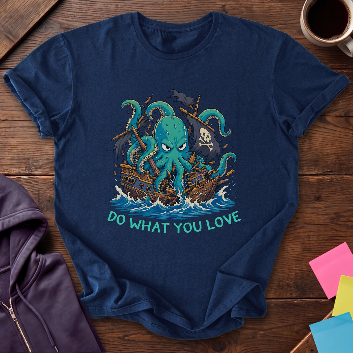Kraken Do What You Love T-Shirt — Navy