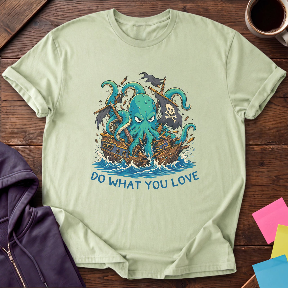 Kraken Do What You Love T-Shirt — Pistachio