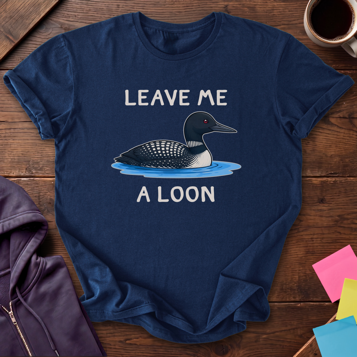Leave Me A Loon T-Shirt — Navy