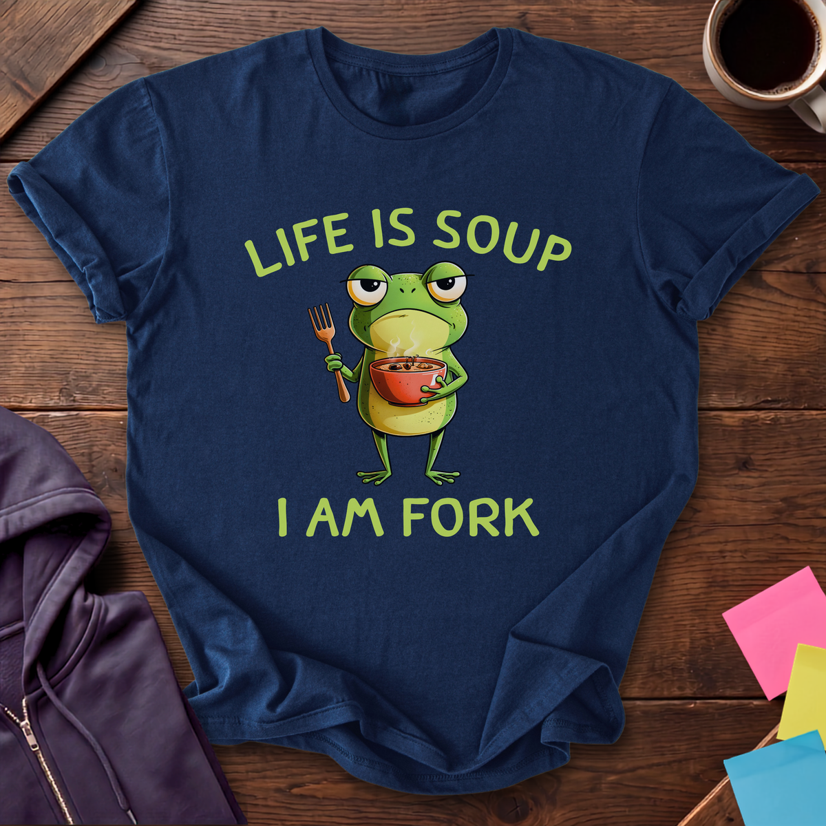 Life Is Soup T-Shirt — Navy