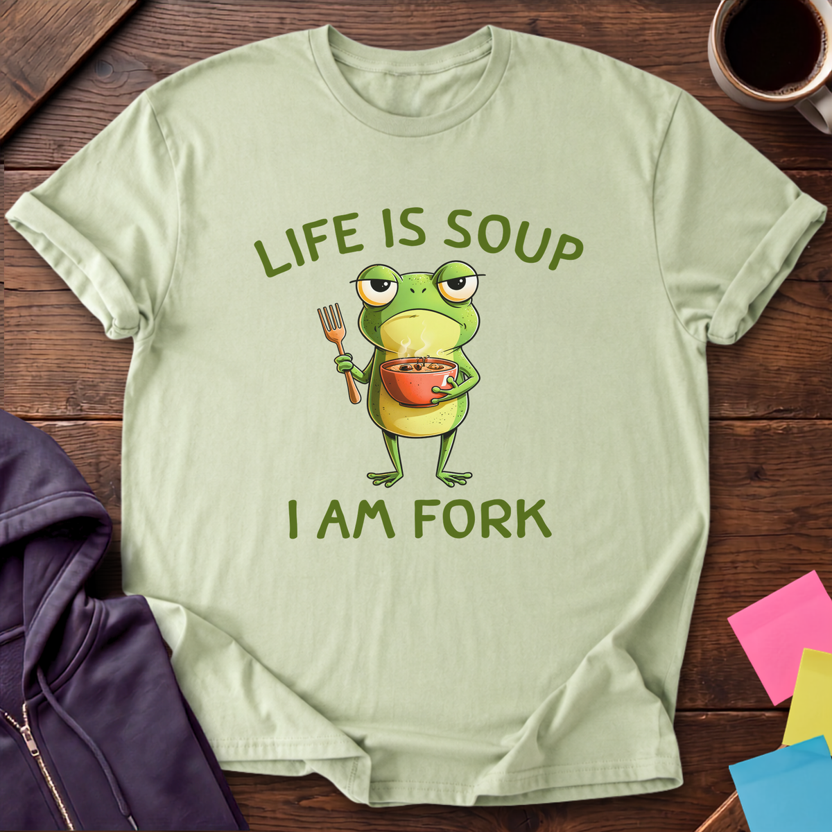 Life Is Soup T-Shirt — Pistachio