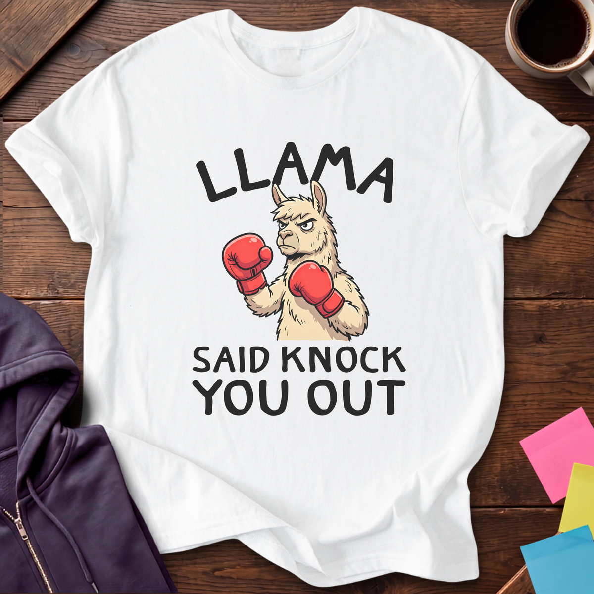 Llama Said Knock You Out T-Shirt — White