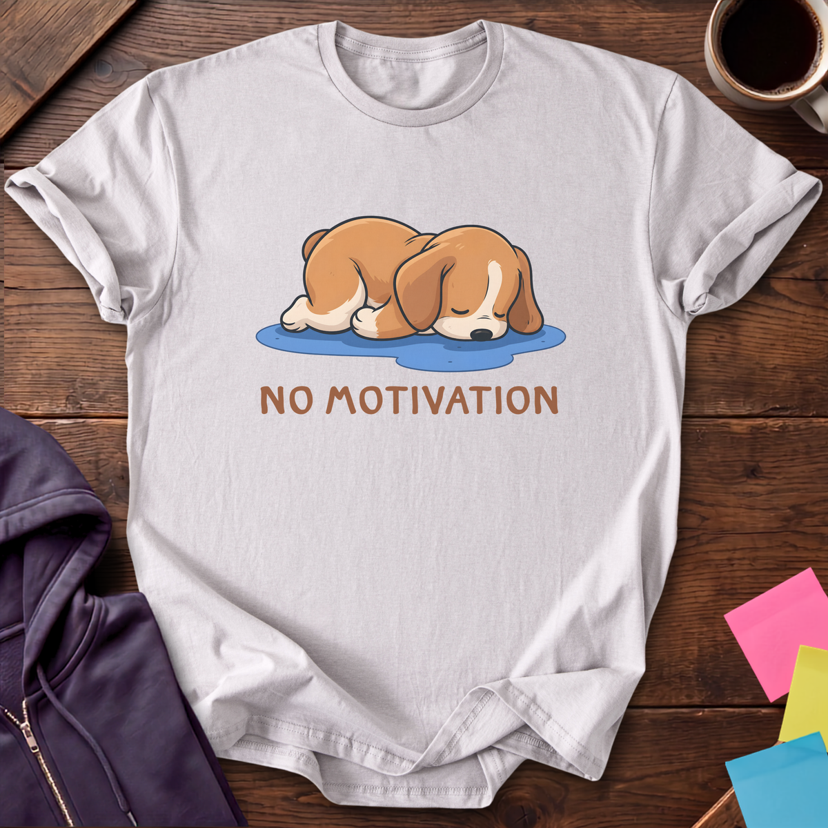 No Motivation Found T-Shirt — Ice Grey
