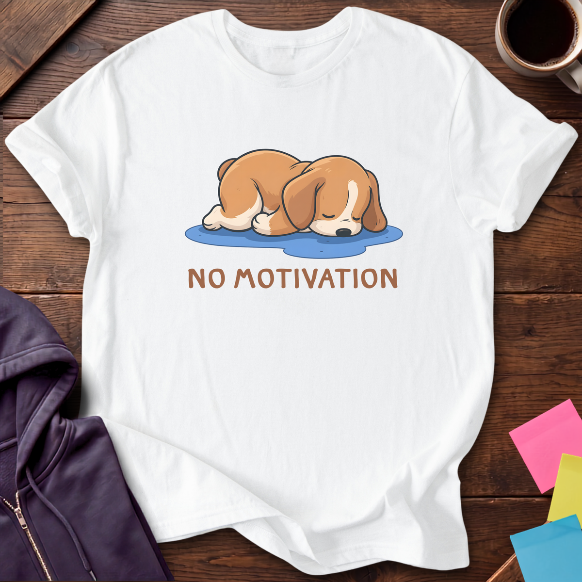 No Motivation Found T-Shirt — White