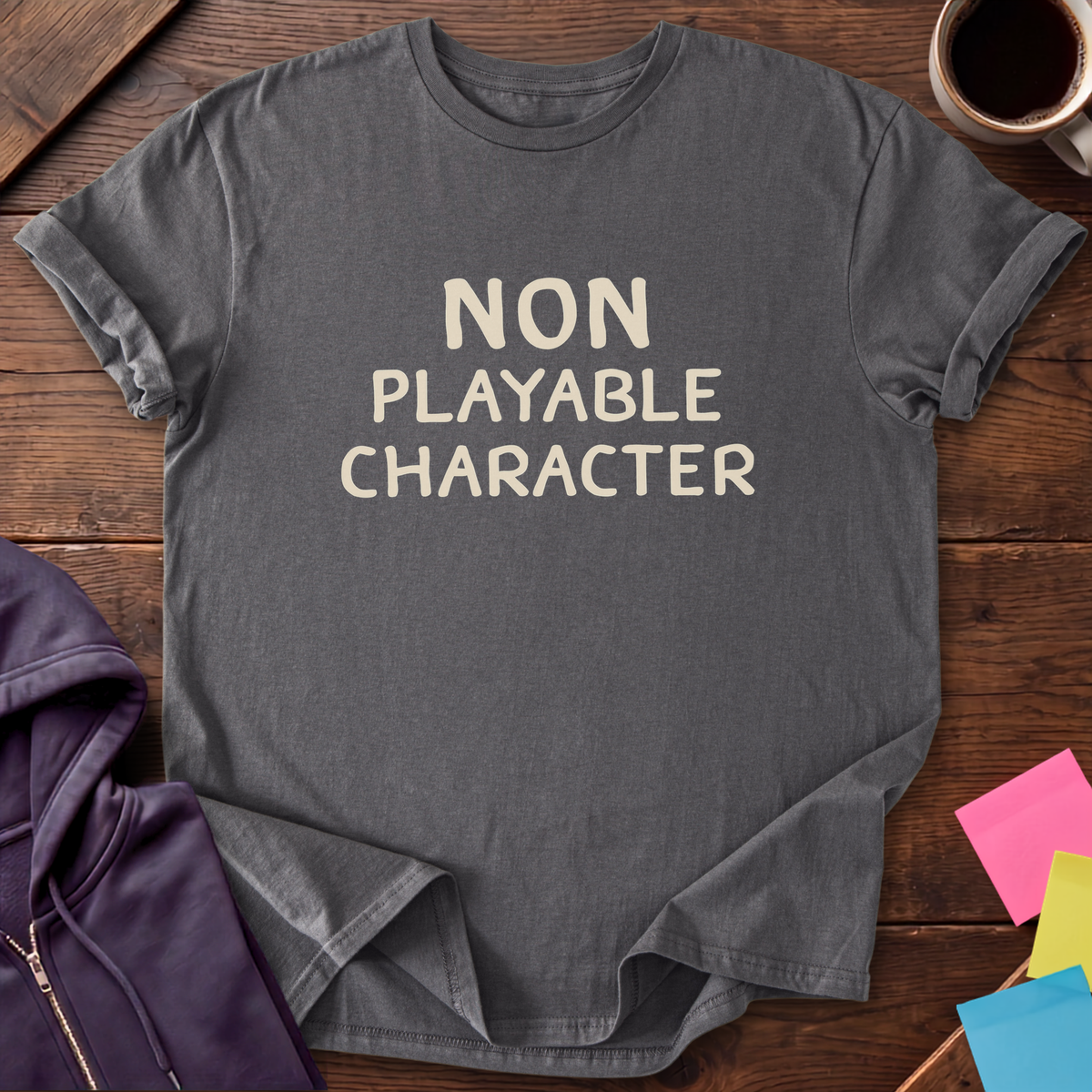 Non Playable Character T-Shirt — Charcoal