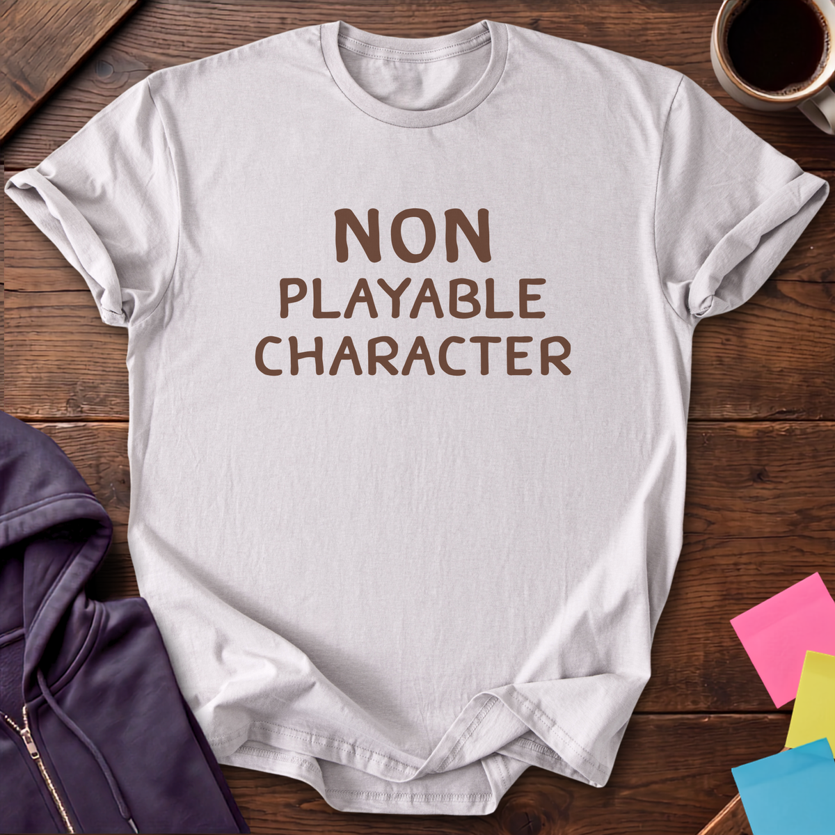 Non Playable Character T-Shirt — Ice Grey