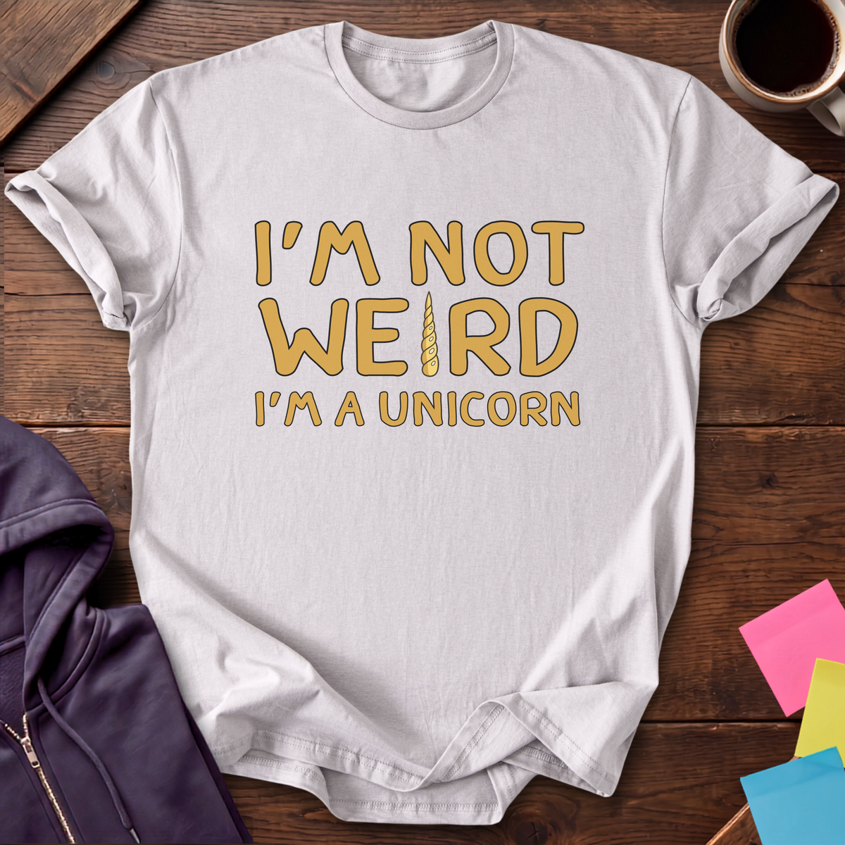 Not Weird, Just Unicorn T-Shirt — Ice Grey