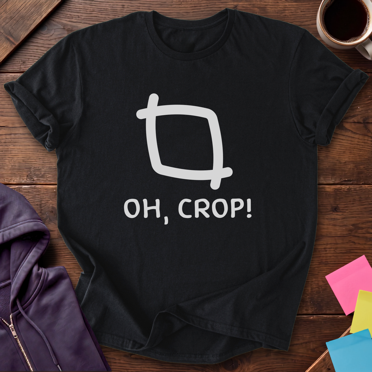 Oh Crop T-Shirt — Black