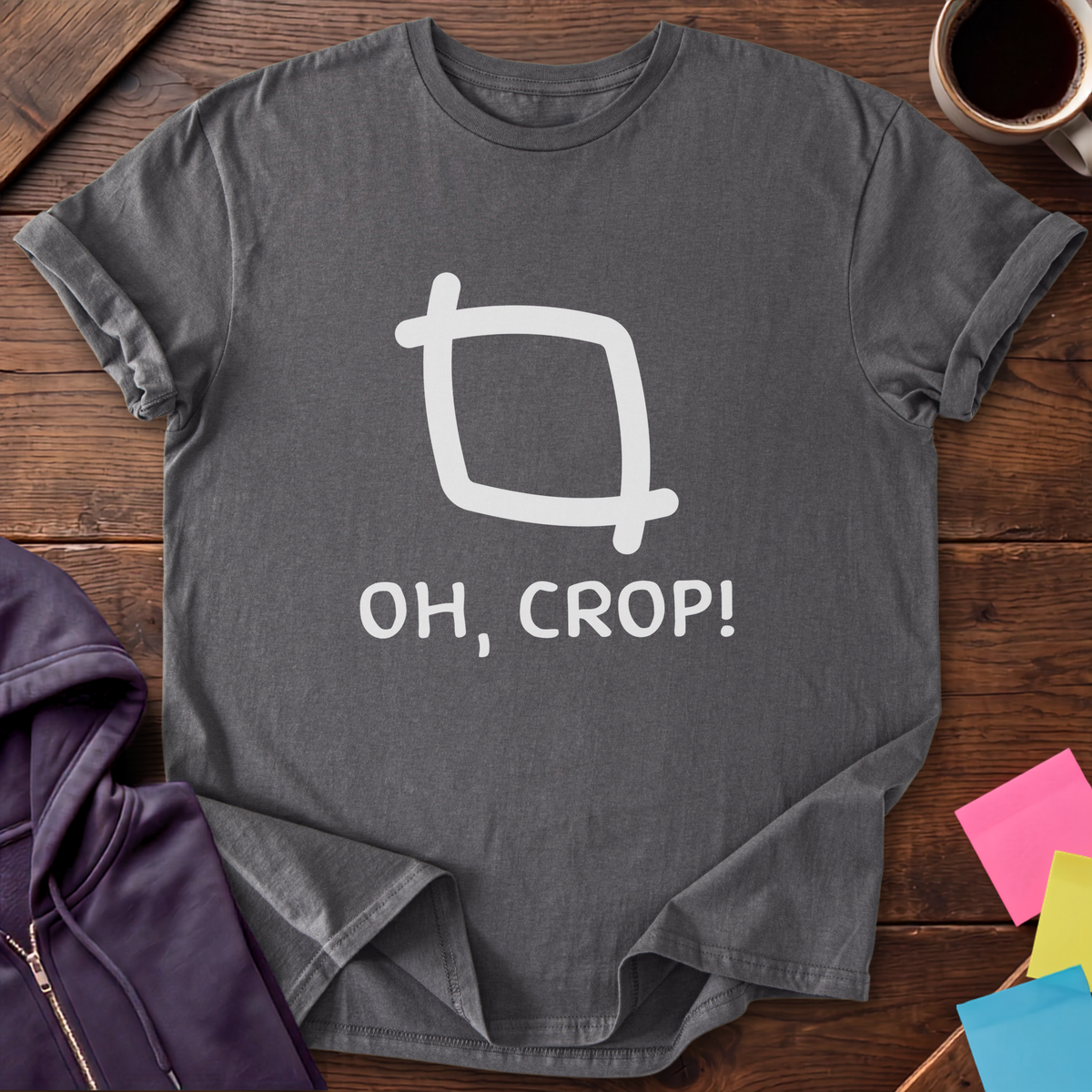Oh Crop T-Shirt — Charcoal