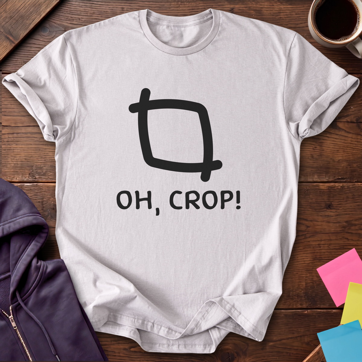 Oh Crop T-Shirt — Ice Grey