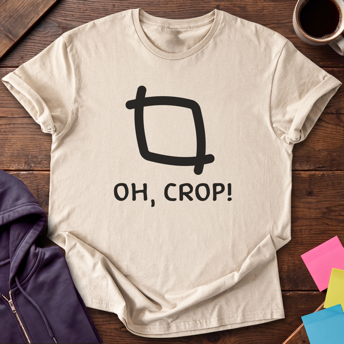 Oh Crop T-Shirt — Sand