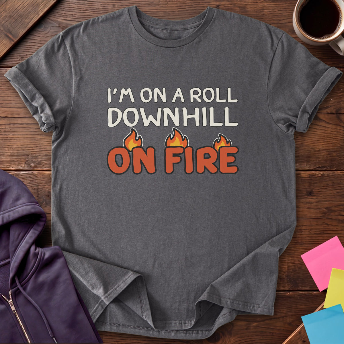 On A Roll T-Shirt — Charcoal