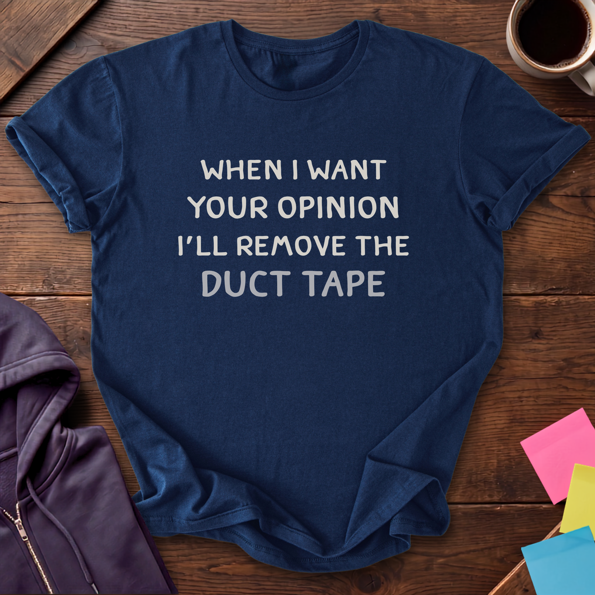 Opinion Duct Tape T-Shirt — Navy