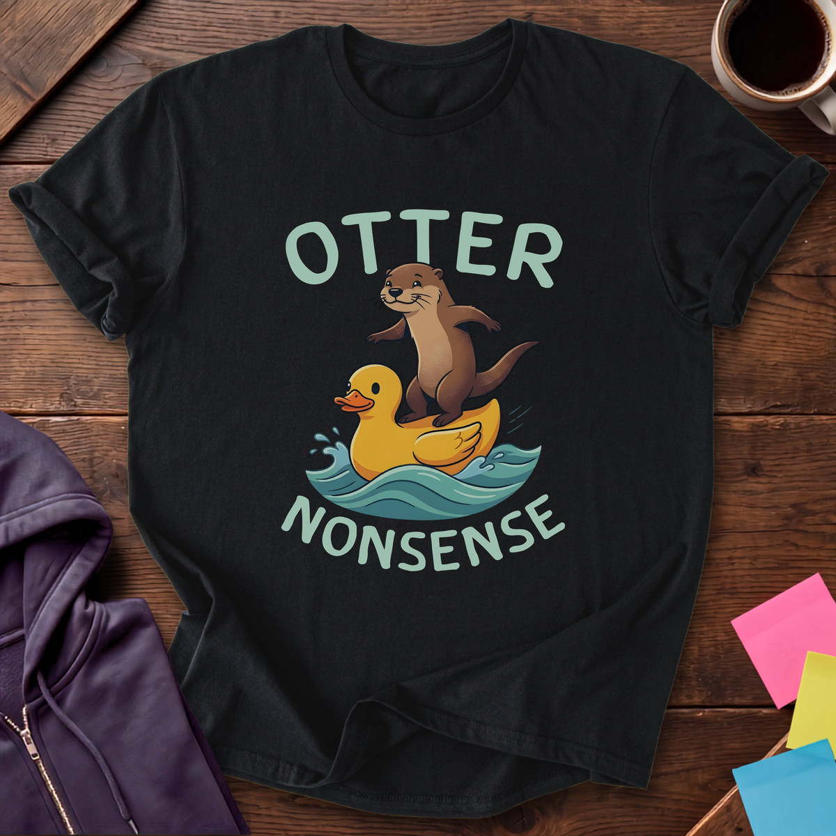 Otter Nonsense T-Shirt — Black