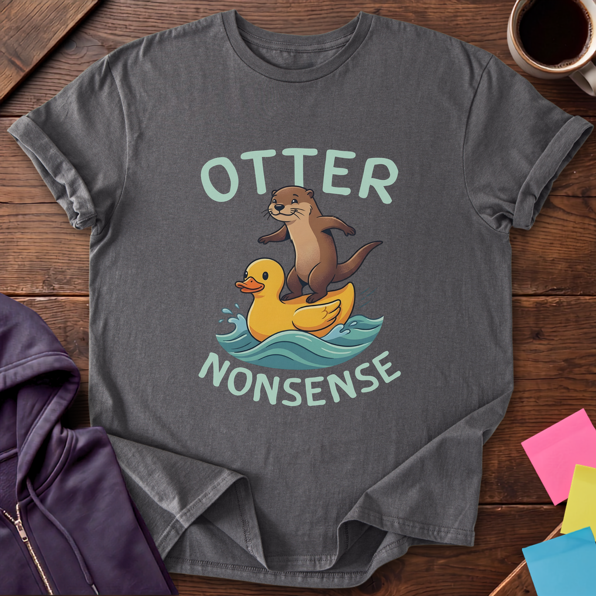 Otter Nonsense T-Shirt — Charcoal