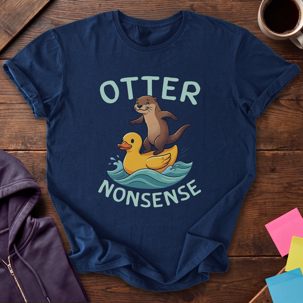 Otter Nonsense T-Shirt — Navy