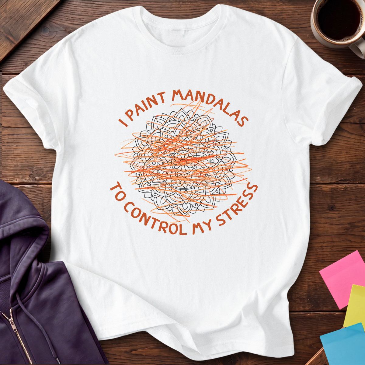 Paint Mandalas T-Shirt — White