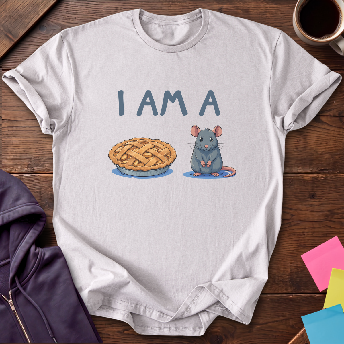 Pie Rat T-Shirt — Ice Grey