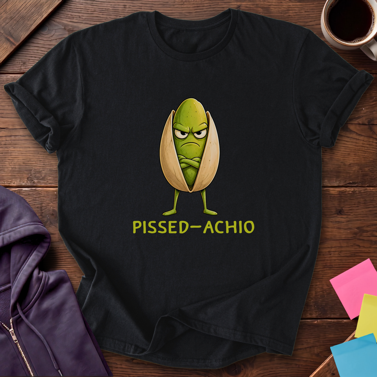 Pissed Off Pistachio T-Shirt — Black